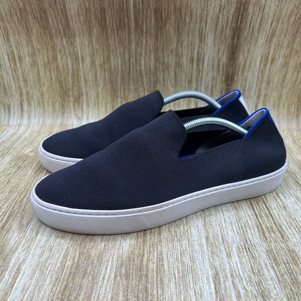 Rothy's The‎ Original Women's Size 9.5 Black Blue Knit Slip On Casual Shoes